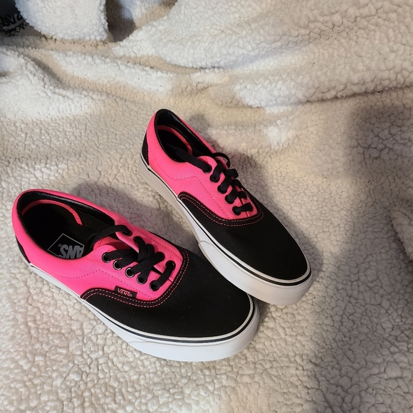 Vans Other - Vans neon pink and black 6.5